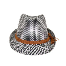 Load image into Gallery viewer, Unisex Premium 2 Tone Fedora Straw Hat with Braided Band - Diff Colors Avail