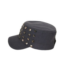 Load image into Gallery viewer, Adjustable Cotton Military Style Studded Front Army Cap Cadet Hat - Diff Colors Avail