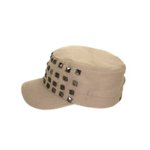 Load image into Gallery viewer, Adjustable Cotton Military Style Studded Front Army Cap Cadet Hat - Diff Colors Avail