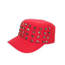 Load image into Gallery viewer, Adjustable Cotton Military Style Studded Front Army Cap Cadet Hat - Diff Colors Avail
