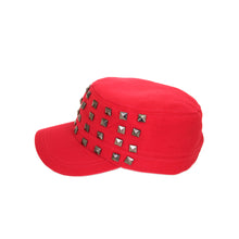 Load image into Gallery viewer, Adjustable Cotton Military Style Studded Front Army Cap Cadet Hat - Diff Colors Avail