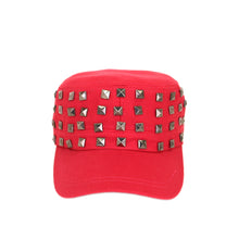 Load image into Gallery viewer, Adjustable Cotton Military Style Studded Front Army Cap Cadet Hat - Diff Colors Avail