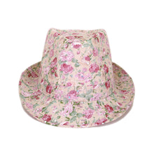 Load image into Gallery viewer, Cotton Floral Sequin Sparkle Fedora Hat