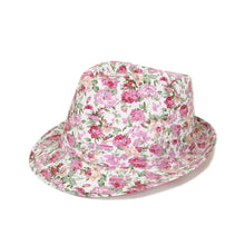 Load image into Gallery viewer, Cotton Floral Sequin Sparkle Fedora Hat