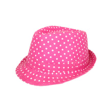 Load image into Gallery viewer, Premium Polka Dot Cotton Fedora Hat