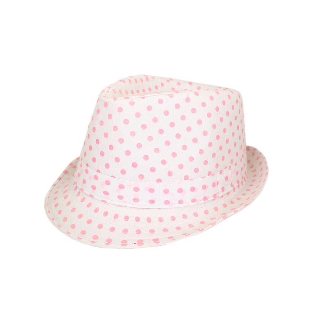 Premium Polka Dot Cotton Fedora Hat
