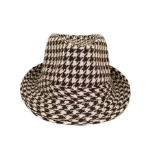 Load image into Gallery viewer, Unisex Classic Houndstooth Fedora Hat