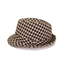 Load image into Gallery viewer, Unisex Classic Houndstooth Fedora Hat