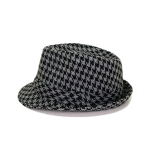 Load image into Gallery viewer, Unisex Classic Houndstooth Fedora Hat