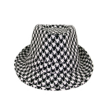 Load image into Gallery viewer, Unisex Classic Houndstooth Fedora Hat