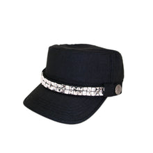 Load image into Gallery viewer, Adjustable Cotton Military Style Studded Bling Army Cap Cadet Hat