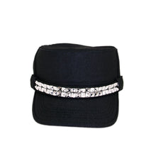 Load image into Gallery viewer, Adjustable Cotton Military Style Studded Bling Army Cap Cadet Hat