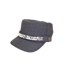 Load image into Gallery viewer, Adjustable Cotton Military Style Studded Bling Army Cap Cadet Hat