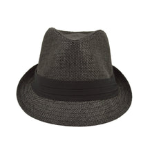 Load image into Gallery viewer, Unisex Classic Fedora Straw Hat with Black Cotton Band