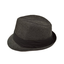 Load image into Gallery viewer, Unisex Classic Fedora Straw Hat with Black Cotton Band
