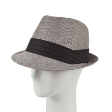 Load image into Gallery viewer, Unisex Classic Fedora Straw Hat with Black Cotton Band