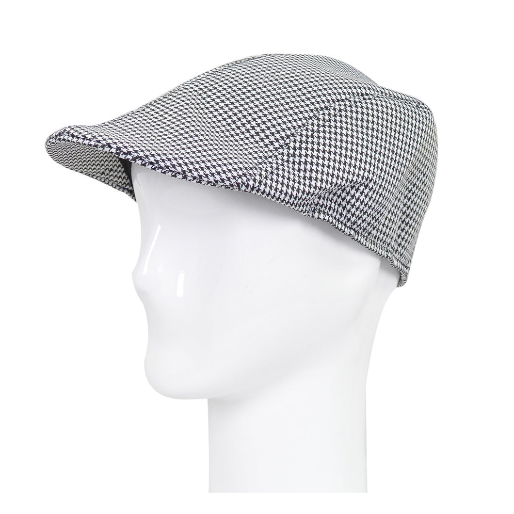 Premium Houndstooth Golf Ivy Driver Cabby Newsboy Cap Hat - Diff Colors-Sizes