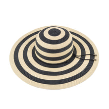 Load image into Gallery viewer, Women's Elegant Floppy Wide Brim Striped Straw Beach Sun Hat - Diff Colors