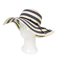 Load image into Gallery viewer, Women&#39;s Elegant Floppy Wide Brim Striped Straw Beach Sun Hat - Diff Colors
