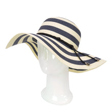 Load image into Gallery viewer, Women's Elegant Floppy Wide Brim Striped Straw Beach Sun Hat - Diff Colors