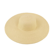 Load image into Gallery viewer, Women's Classic Solid Color Floppy Wide Brim Straw Beach Sun Hat - Diff Colors