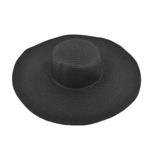 Load image into Gallery viewer, Women's Classic Solid Color Floppy Wide Brim Straw Beach Sun Hat - Diff Colors