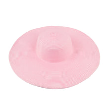 Load image into Gallery viewer, Women's Classic Solid Color Floppy Wide Brim Straw Beach Sun Hat - Diff Colors