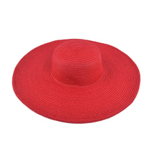 Load image into Gallery viewer, Women's Classic Solid Color Floppy Wide Brim Straw Beach Sun Hat - Diff Colors
