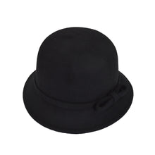 Load image into Gallery viewer, Trendsblue Women's Pure Wool Solid Color Bow Round Cloche Cap Hat - Diff Colors