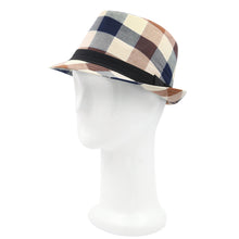 Load image into Gallery viewer, Premium Multi Color Plaid Stitch Black Band Fedora Hat - Different Colors