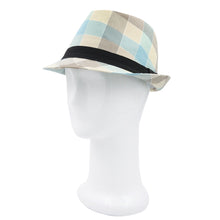 Load image into Gallery viewer, Premium Multi Color Plaid Stitch Black Band Fedora Hat - Different Colors