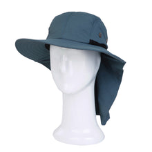 Load image into Gallery viewer, Cotton Foldable Lightweight Outdoor Fishing Hunting Safari Sun Hat w- Back Flap