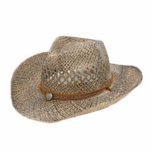 Load image into Gallery viewer, Classic Solid Color Cowboy Straw Hat - Different Colors