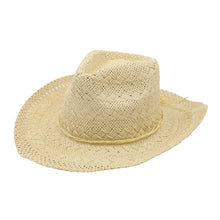 Load image into Gallery viewer, Premium Solid Color Lace Braided Straw Cowgirl Cowboy Hat - Different Colors