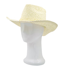 Load image into Gallery viewer, Premium Solid Color Lace Braided Straw Cowgirl Cowboy Hat - Different Colors