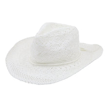 Load image into Gallery viewer, Premium Solid Color Lace Braided Straw Cowgirl Cowboy Hat - Different Colors