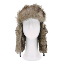 Load image into Gallery viewer, Warm Winter Houndstooth Faux Fur Trapper Ski Snowboard Hunter Hat
