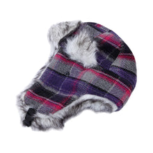 Load image into Gallery viewer, Warm Winter Plaid Faux Fur Trapper Ski Snowboard Hunter Hat
