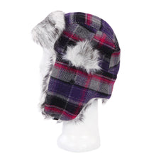 Load image into Gallery viewer, Warm Winter Plaid Faux Fur Trapper Ski Snowboard Hunter Hat