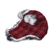Load image into Gallery viewer, Warm Winter Plaid Faux Fur Trapper Ski Snowboard Hunter Hat