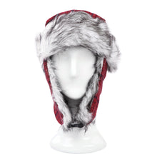 Load image into Gallery viewer, Warm Winter Plaid Faux Fur Trapper Ski Snowboard Hunter Hat