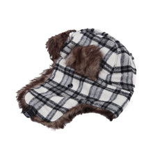 Load image into Gallery viewer, Warm Winter Plaid Faux Fur Trapper Ski Snowboard Hunter Hat