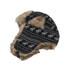 Load image into Gallery viewer, Warm Winter Reinedeer Faux Fur Trapper Ski Snowboard Hunter Hat, 3 Colors