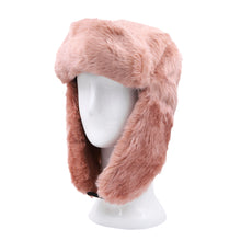 Load image into Gallery viewer, Super Warm Winter Solid Color Faux Fur Trapper Ski Snowboard Hunter Hat