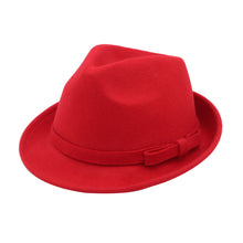 Load image into Gallery viewer, Women's Deluxe 100% Wool Solid Color Fedora Hat