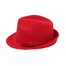 Load image into Gallery viewer, Women's Deluxe 100% Wool Solid Color Fedora Hat