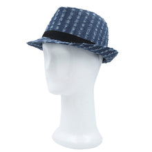 Load image into Gallery viewer, Premium Distressed Jeans Fabric Black Band Fedora Hat - Different Colors