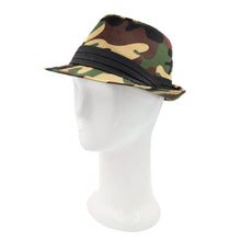 Load image into Gallery viewer, Premium Unisex Camouflage Black Band Fedora Hat