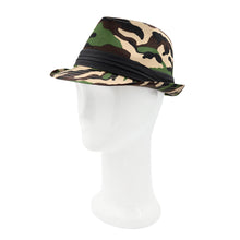 Load image into Gallery viewer, Premium Unisex Camouflage Black Band Fedora Hat