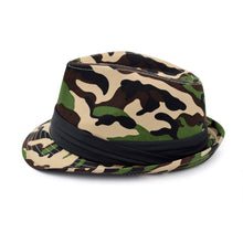 Load image into Gallery viewer, Premium Unisex Camouflage Black Band Fedora Hat